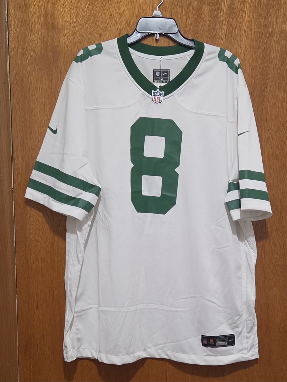 Nike New York Jets Aaron Rodgers #8 NFL Football Jersey White Size XXL - NWT